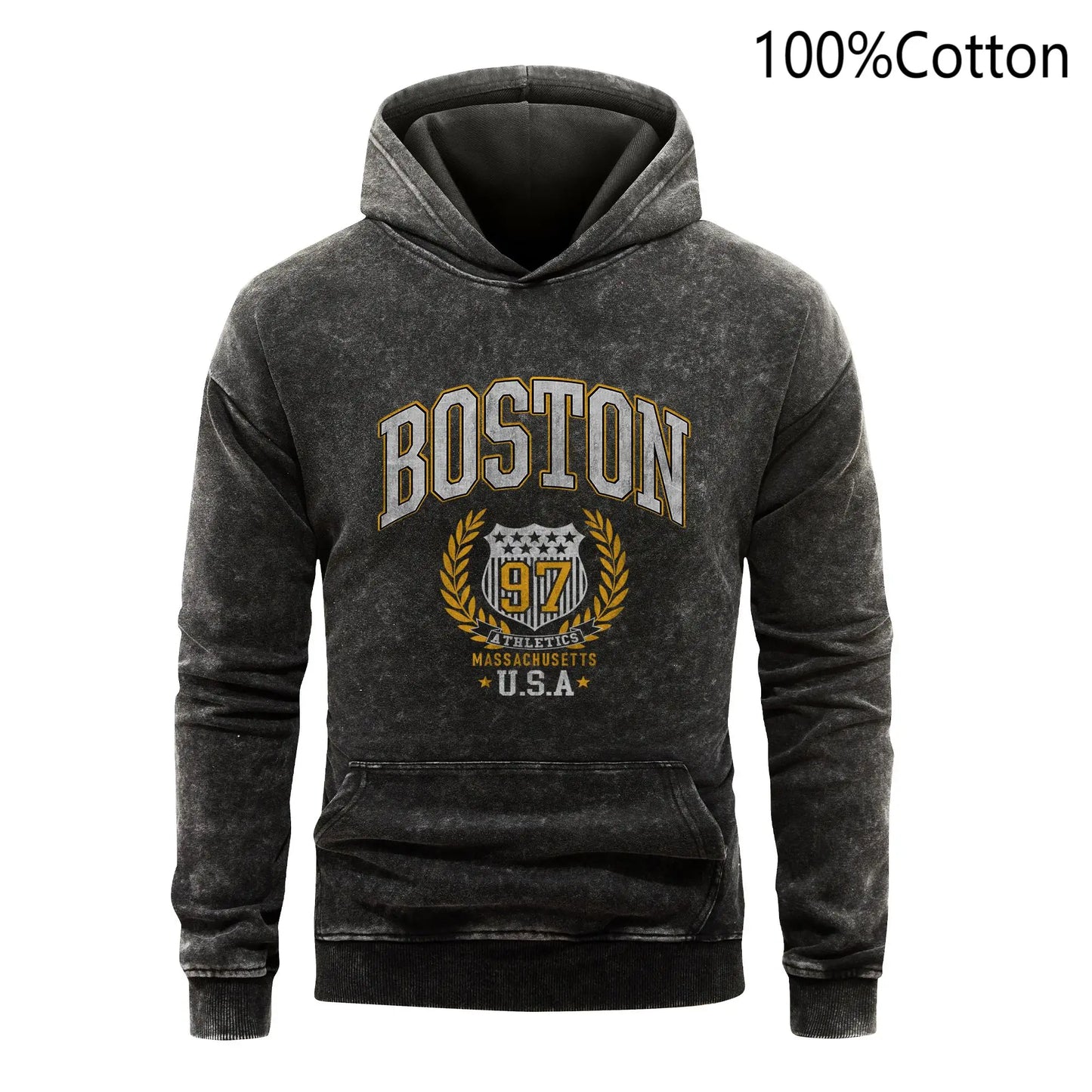 America Boston 97 City Letter Man Hoodie