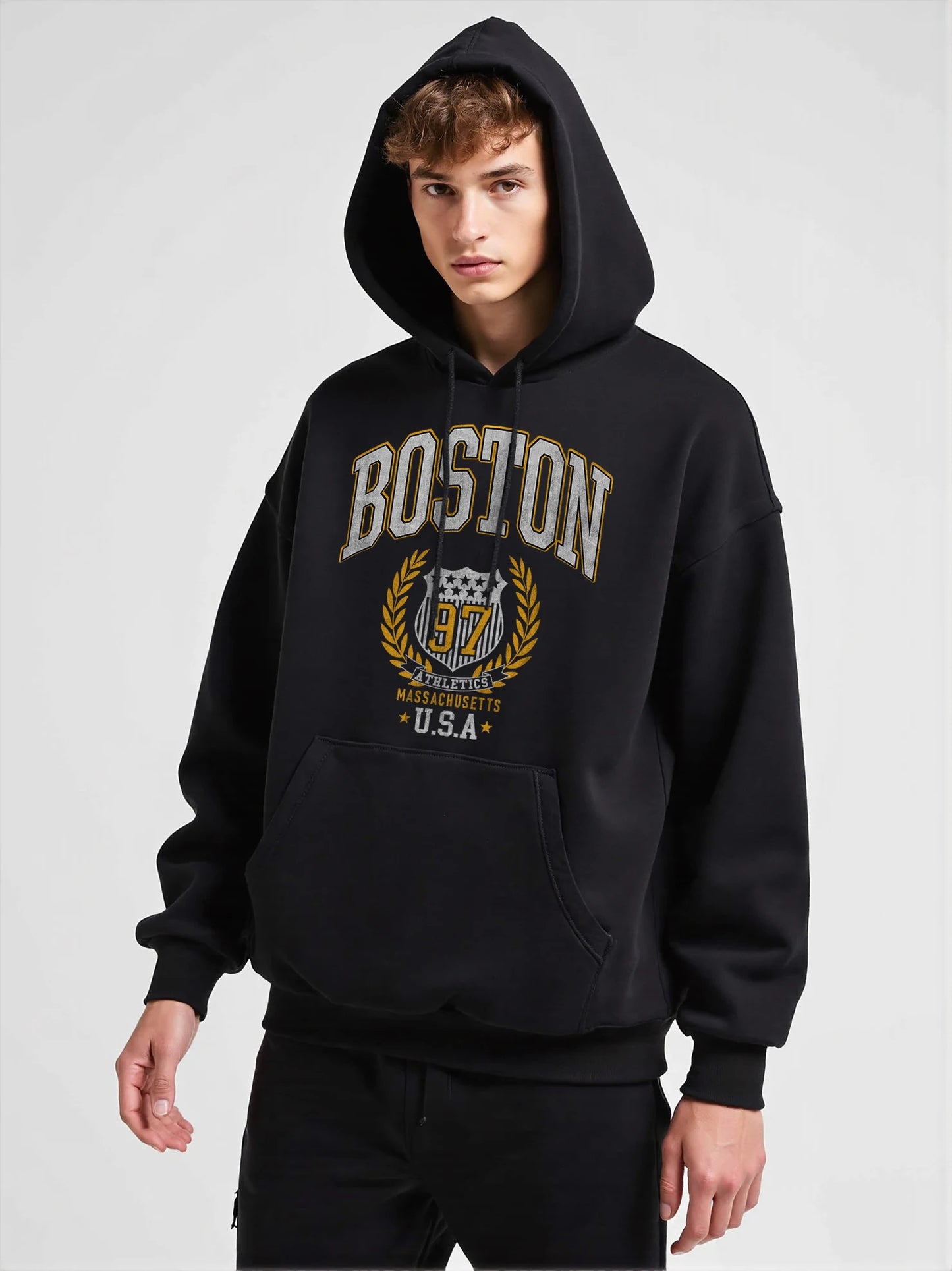 America Boston 97 City Letter Man Hoodie